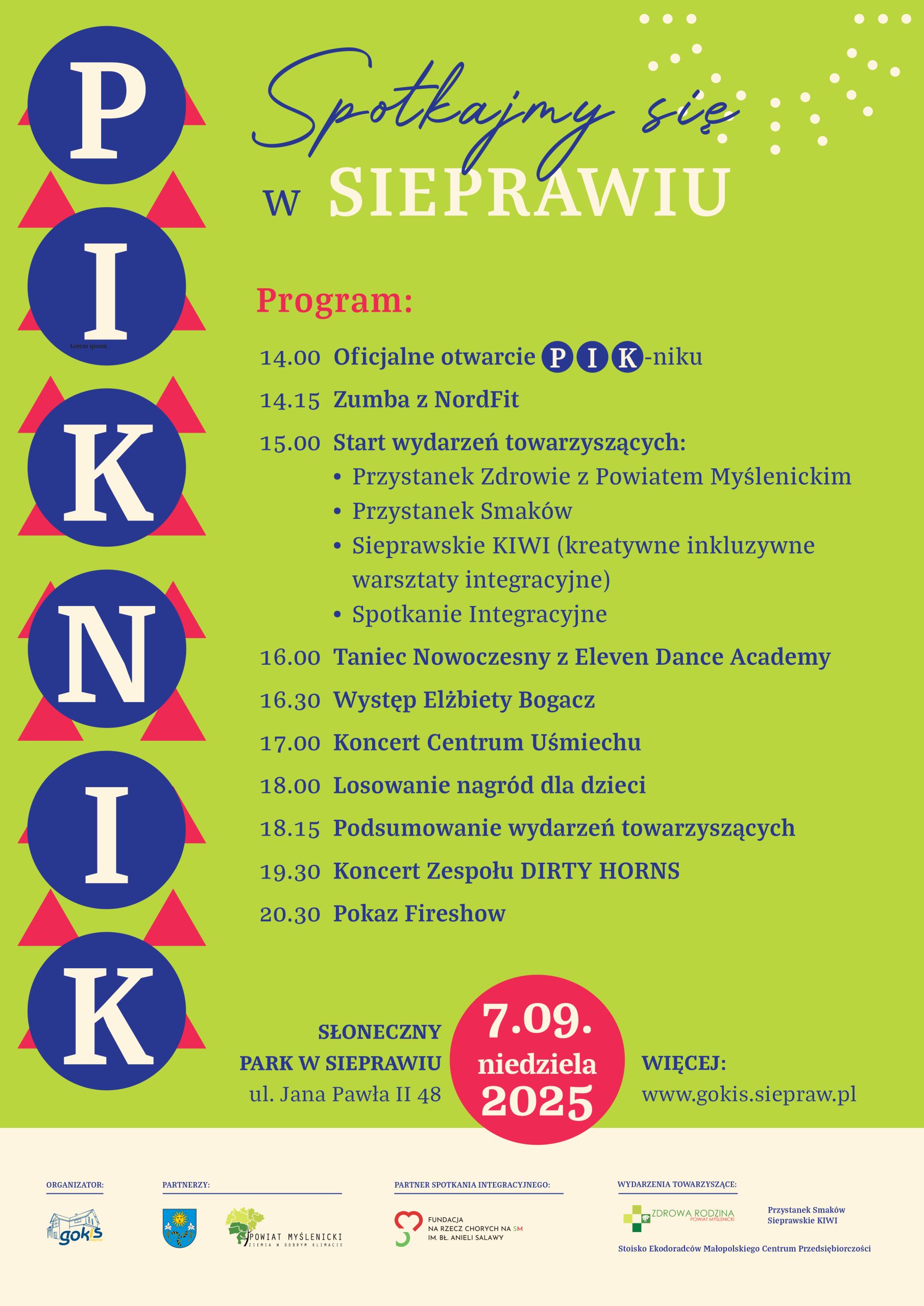 PIK Piknik w Sieprawiu Program